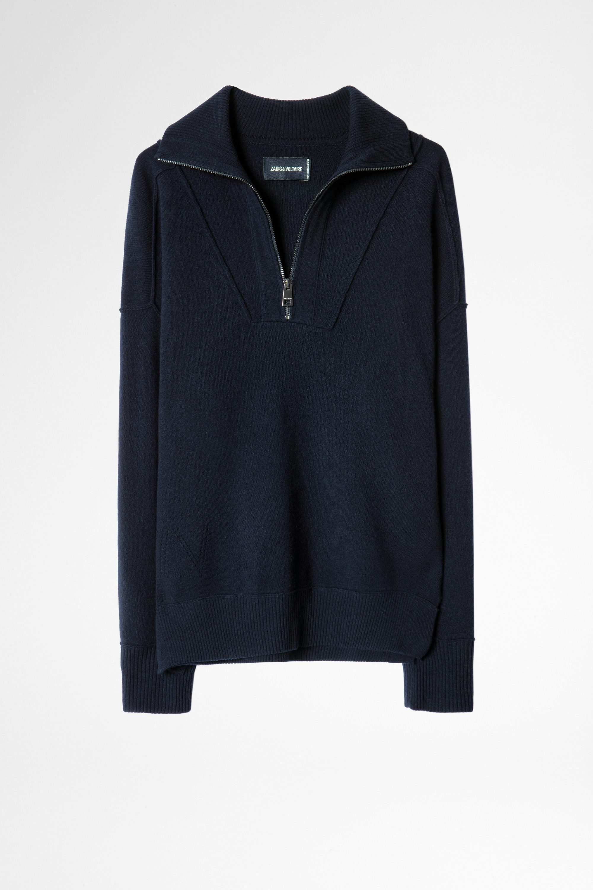 Pullover Skye - Marineblauer Damenpullover aus Merinowolle